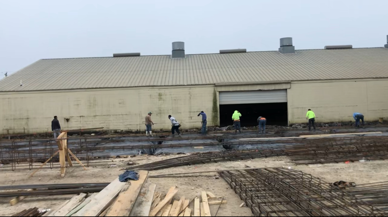 Commercial concrete pour